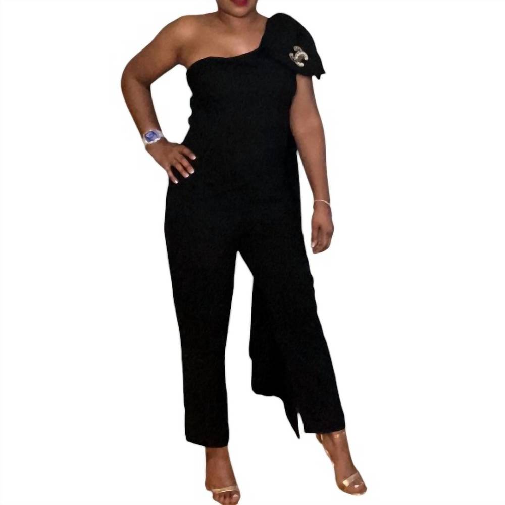 NEW THE MOON extra bowness jumpsuit in black